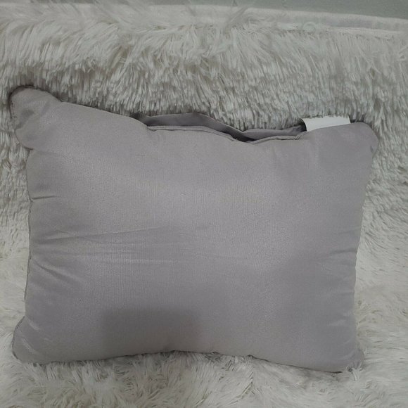 Boho Hippie Throw Pillow 15" X 11" white and gray - Picture 3 of 4